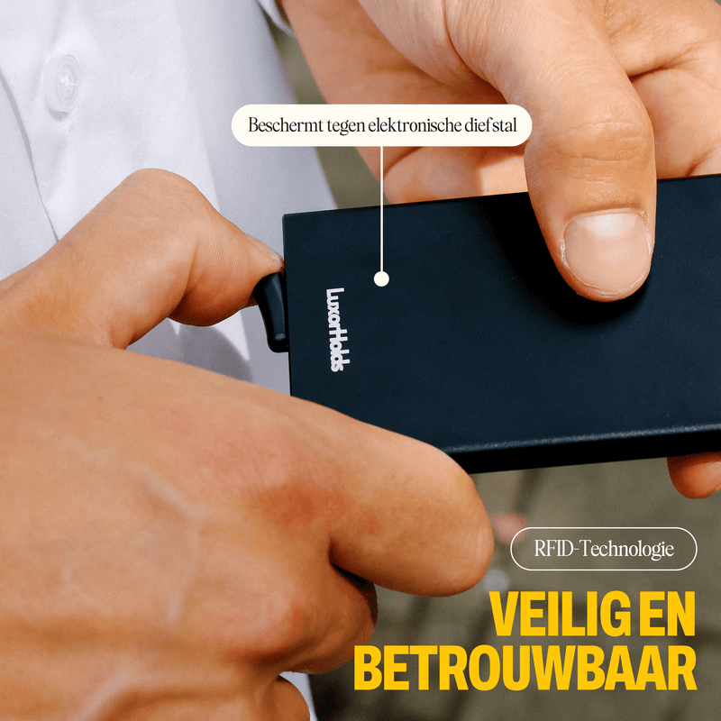 zwarte pasjeshouder met RFID